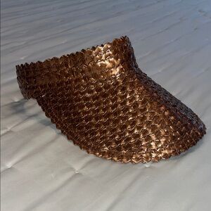 LUSANA - Elegant Brown Woven Sun Visor